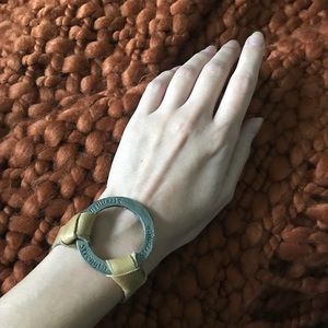 Cynthia H. Inspirational Message Leather Bracelet